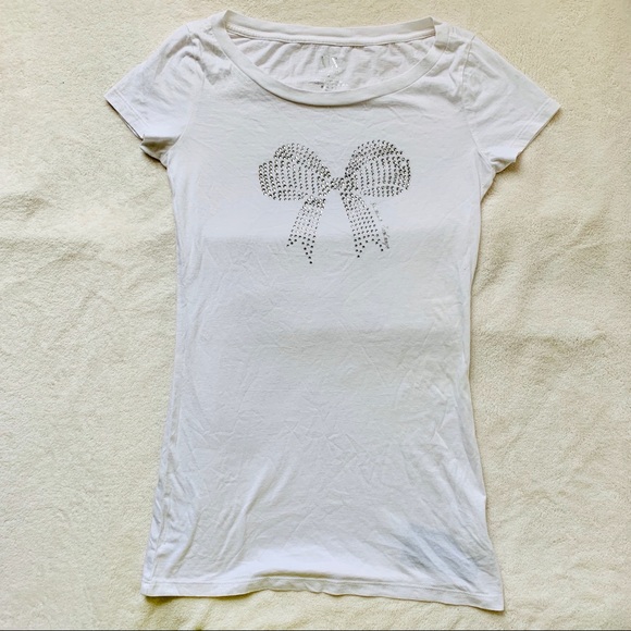 π Armani Exchange white embellished tee sz S - Picture 3 of 8
